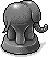 Silbriger Elefant