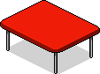 Roter Küchentisch