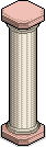 Antike rosa Marmorsäule