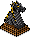Schwarze Drachenlampe