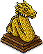 Goldene Drachenlampe