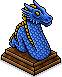 Blaue Drachenlampe