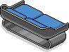 Blaues Mode-Sofa