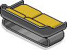 Gelbes Mode-Sofa