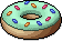 Türkiser Donut