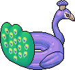 Aufblasbarer Pfau