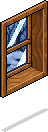 Blockhütten Fenster