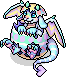 Pastellfarbener Drache