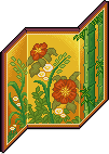 Goldene Blumenwand
