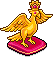 Nobler goldener Vogel