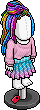 Kitschiges Künstler-Outfit