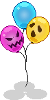 Bunte Halloween-Ballons