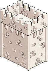 Rosige Schlossmauer