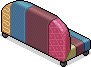 Pinkes Patchwork-Sofa