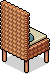 Blauer Rattanstuhl