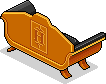 Königlich schwarzes Thron-Sofa