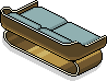 Aquamarin Goldmode-Sofa