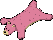 Pinker Goldmode-Kunstpelzbärenteppich