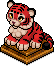 Roter putziger Tiger