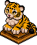 Goldener putziger Tiger
