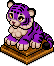 Lila putziger Tiger