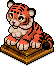 Oranger putziger Tiger