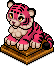 Pinker putziger Tiger
