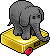 Grauer Mini-Elefant