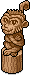 Affen-Statuette aus Holz