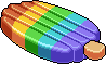 Eis-am-Stiel-Luftmatratze in Regenbogenfarben