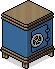 Blaue Minibar Safe