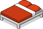 Rotes Doppelbett