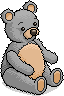 Grauer Teddy