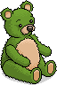 Grüner Teddy
