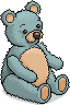 Blauer Teddy