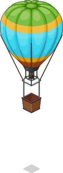 Blauer Heißluftballon
