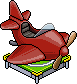 Rotes Flugzeug