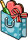Blaue Geschenktüte
