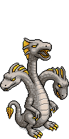 Vergoldete Hydra Statue