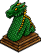 Smaragdgrüne Drachenlampe