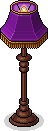 Lilafarbene Lampe